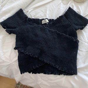 Hollister black crop top
